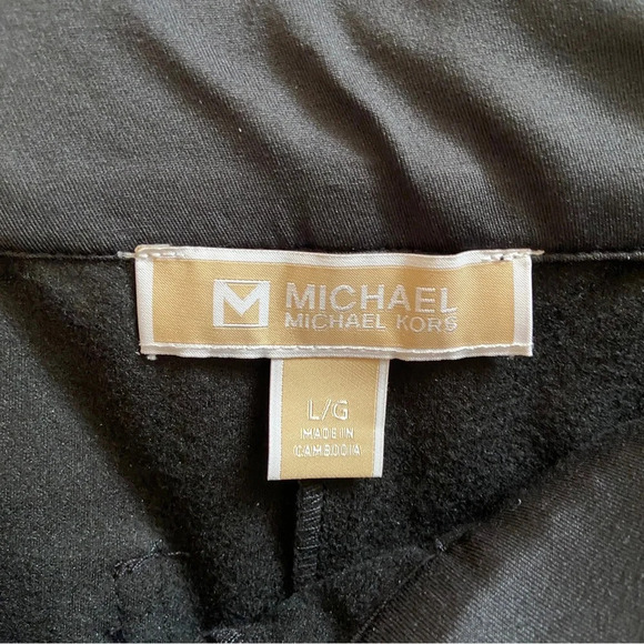 NWT Michael Kors straight leg high rise pull on vegan leather pants Sz L - Picture 6 of 12
